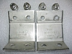 Set of 2) Cooper B-Line Heavy Duty 4-Bolt Cable Tray Hold Down Bracket 9SS6-1242