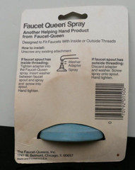 Rare Vintage Faucet Queen Spray Helping Hand No.01500 Blue USA NOS NEW
