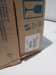 Weck SEVES GLASS BLOCK NOS NEW! 4 x 8 x 3-7/8″ 197X95X98MM CLASS 1 CZECH