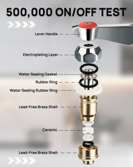 Lead-Free Brass Handle Stem Assembly Commercial Faucet Parts for Pre Rinse Spray