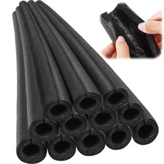 Amylove 12 Pcs 3.3 Feet Foam Pipe Insulation ft X 1.5 Inch, Black