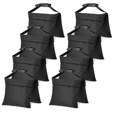 8 Packs Sandbags, Heavy Duty Sand Bags with 16 PE Bags, Sand Bags with Buckle…