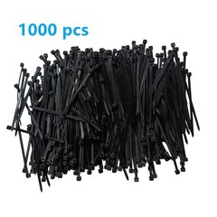 Zip Ties 4 inch 1000 pcs Cable Zip Ties with 18 Pounds Tensile Strength, Blac…