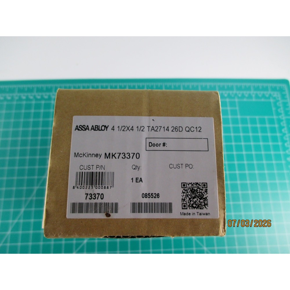 McKinney Assa Abloy 73370 4-1/2 x 4-1/2 TA2714 26D QC12 Electric Transfer Hinge