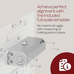 PrimeWare DC-300 Automatic Adjustable Door Closers for Home | Soft Close, No Sla