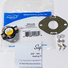 Supco SHL120 Heating Limit Thermostat Thermodisc With Flange Plate Adapter