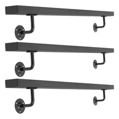 Stainless Steel Stair Rail 101×9.8cm – Baking Paint Wall Mount, 90kg Capacity