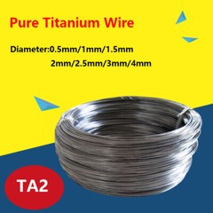Diameter 0.5/1/1.5/2/2.5/3/4mm Pure Titanium Wire Ti TA2 Metal Line DIY Material