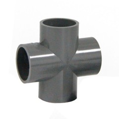 PVC 4-Way Equal Water Supply Connector Coupling Pressure Pipe Fittings 20~160mm
