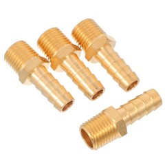4pcs Barb End Adapter 1/4“ NPT To 3/8“ Barb Brass Hose Fitting Adapter