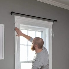 Window Insulation Kit for Winter – 42” X 62”- Clear Sealer Plastic Winterizin…