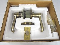 Flair Classroom Lockset Antique Brass LH S70PD FLA 609 8HW