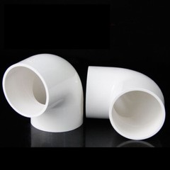 90 Degree Elbow PVC Pipe Coupling Connector White Inner Diameter 20mm – 160mm