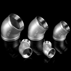304 Stainless Steel 45° Elbow Fitting BSP Thread Female/Male Connector 1/8″~4″