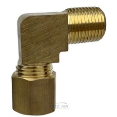 1/4″ Compression x 1/8″ Male NPT 90 Degree Brass Compression Elbow Pipe Fitting
