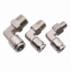 Pneumatic Push in Fitting Connector Elbow Tee Straight Air Line Stainless Steel