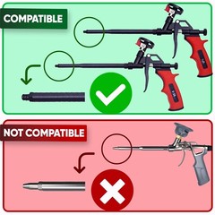 Red Nozzle Set (1-2) for Spray Foam Gun, Vertical & Horizontal Precision Wedge,