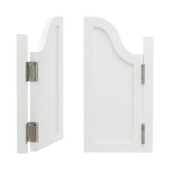 White Swing Solid Wood Door Elegant Pine Wood Partition Door for Shop Entrance