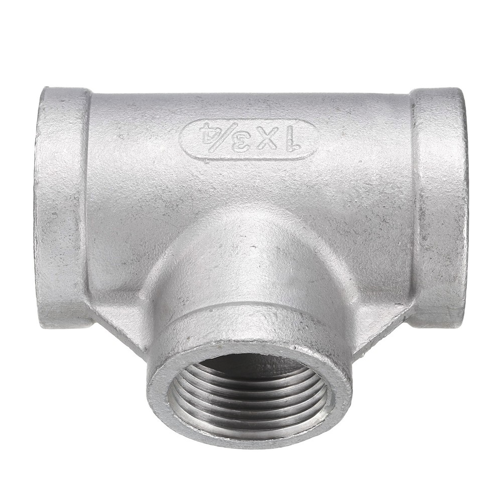 Tee Pipe Fitting 3/4x1x1 Inch NPT Female 304 Stainless