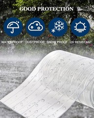 Vinyl Strip Curtain Roll PVC 8 Inches x 75 feet, Clear,Transparent