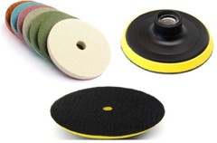 wet polisher grinder 5″ wet polish pad granite marble stone countertop vanity