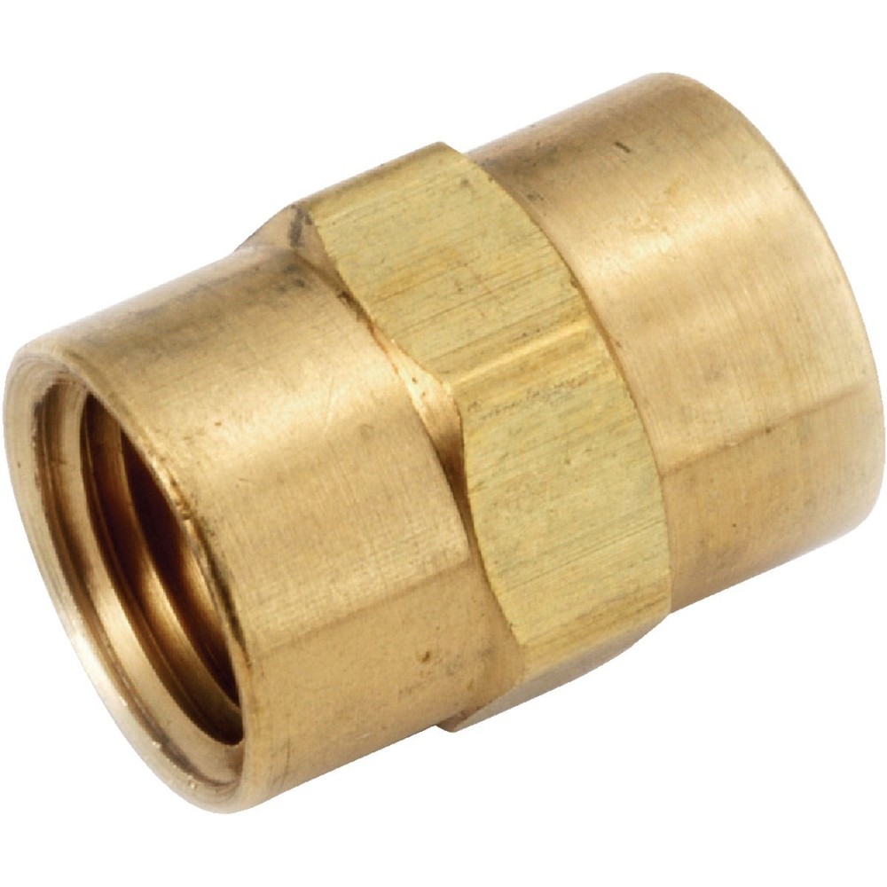 Anderson Metals 3/8 In. Yellow Brass Coupling 756103-06 Anderson Metals
