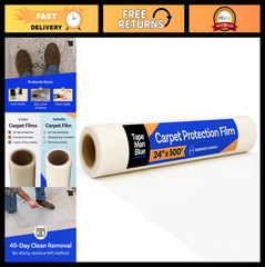 Self-Adhesive Carpet Protection Film 24″ x 500′ – Durable, Easy Clean Removal, C