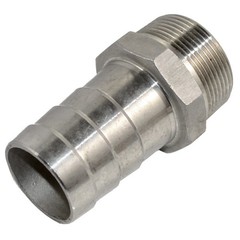 1″ NPT Threaded to 1″ Barb Hose Tail End Pipe Fitting Connector Stainless Steel