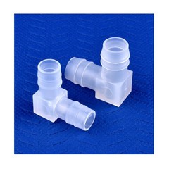 Equal Reducer Elbow Pipe Connector Barbed Air Water Hose Joiner 2.4-20mm Plastic
