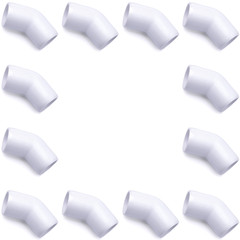 12-Pack 3/4″ SCH40 PVC 45-Degree Elbow Fitting, ASTM Furniture-Grade