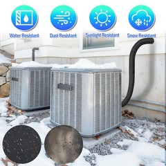Msiud 3 Layer HVAC Copper Pipe Insulation Cover, 72 x 10.2 in Black