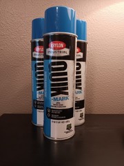 New (3LOT) Krylon Apwa Blue Industrial Quik Mark Marking Paint 17oz