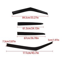 Smoke Acrylic Rain Guards 4pcs for Hyundai Veloster 2012-2017 224-0713