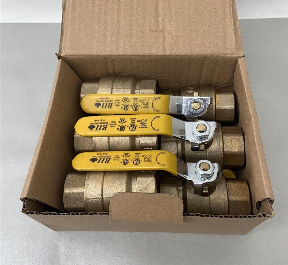 Pack of 6 Boshart 0827-10NL No Lead Brass Ball Valve Full Port 600 CWP 1″ FPT