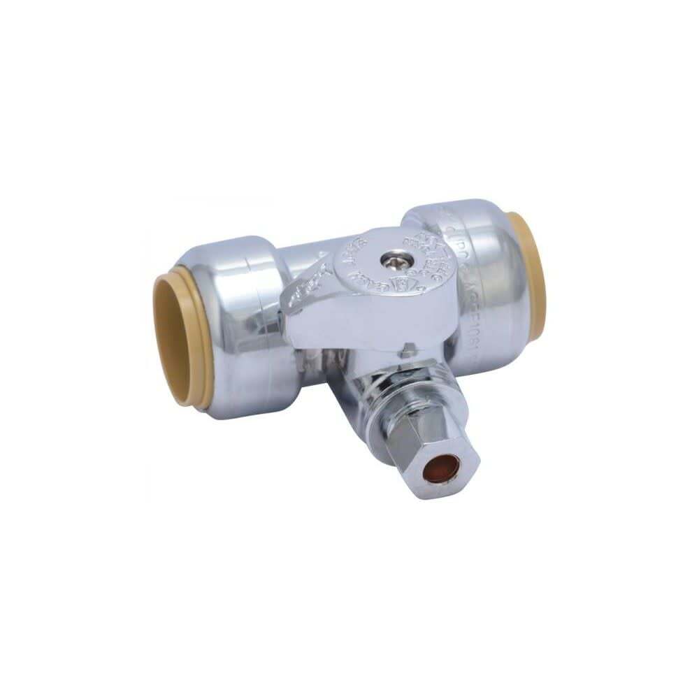 Sharkbite Ptc 3/4In X 3/4In X 1/4In Brass Tee Stop