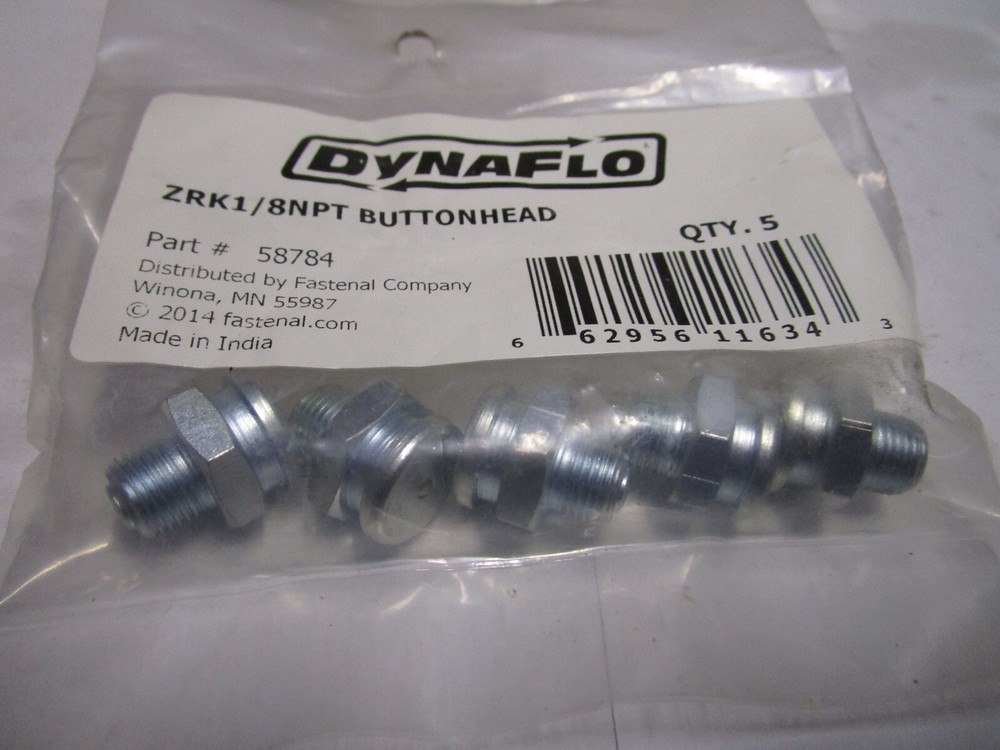 DynaFlo® 3/16″- 45° Steel Yellow Zinc Drive Grease Fitting With Ball Check QTY 5