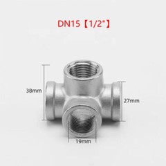 BSP 304 Stainless Steel Female 5-Way Elbow Connector Pipe Fittings 1/2″ 3/4″ 1″