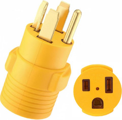 Kanayu NEMA 14-30P to 6-50R Dryer Welder Adapter, 30Amp 4 Prong Yellow