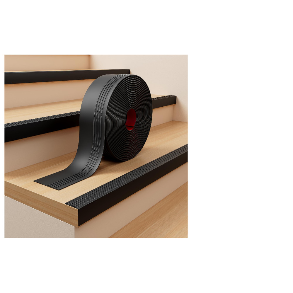 Inmozata Stair Edge Trim 20Ft Vinyl Anti-Slip Stair Nosing Stair Edge Protector