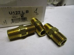 1/4NPT Brass Hex Nipple QTY 3