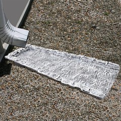 Oakland Living White Slate Stone Rock Cast Aluminum Metal Downspout Gutter 24