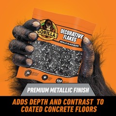 Gorilla Garage Floor Coating Decorative Flakes – Metallic Black Flakes,