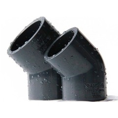 Lots Black PVC-U Metric 20/25/32mm~110mm Water Pipe 45°Elbow Connector Adapter