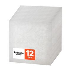 VEVOR 24 x 24 in PVC Ceiling Tiles 12-Pack Drop Ceiling Panels White Marble