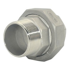 1-1/2″ NPT Female to Male Malleable Straight Union Coupling Pipe Adapter SS 304