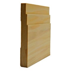 EWBB29 Contemporary Stepped 5-1/4″ Tall Baseboard Molding, 11/16″ x 5-1/4″ Unfin