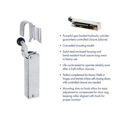 1~4X For Kason 1094 SureClose Hydraulic Door Closer with Flush to 3/4 Inch Hooks