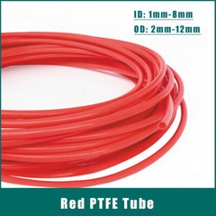 ID 1mm-8mm Red PTFE Tube Tubing Pipe 600V High Temperature Resistance Sleeving
