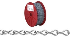 Campbell AW0801427 Low Carbon Steel Single Jack Chain on Reel, Zinc Plated, #14