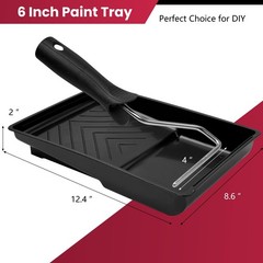 Mister Rui 6 Inch Paint 6 Tray and Liner Set, 6 Inch, 12 Pack
